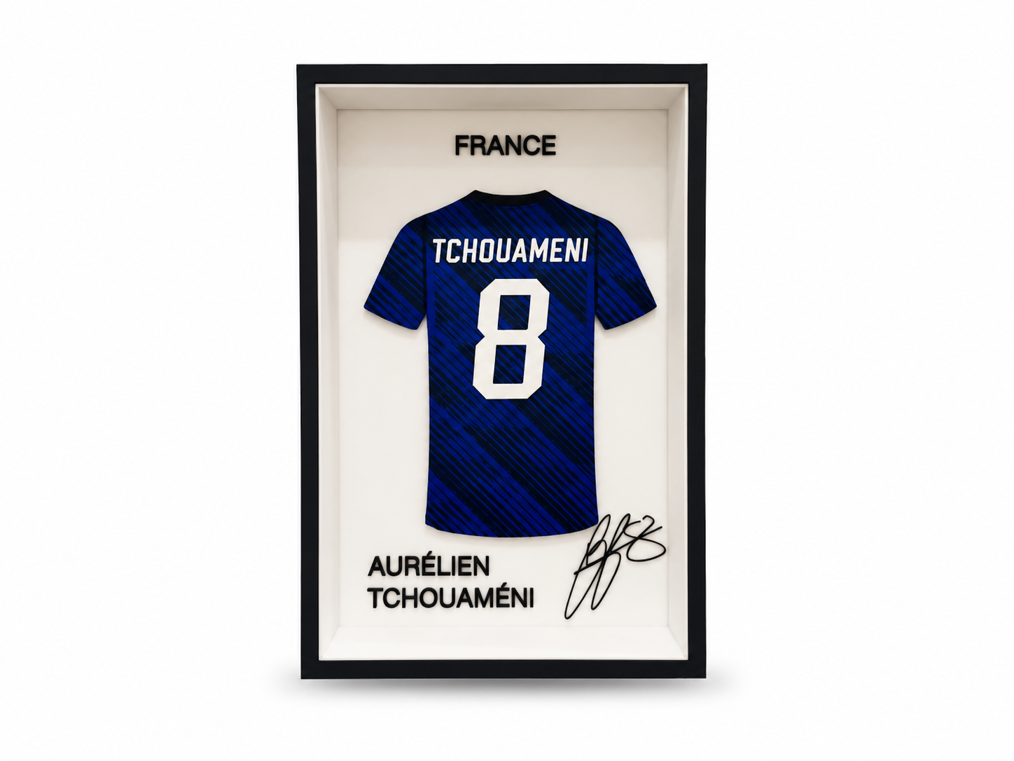 Cadre Maillot Aurélien Tchouaméni France #8 – Décoration Football de Collection