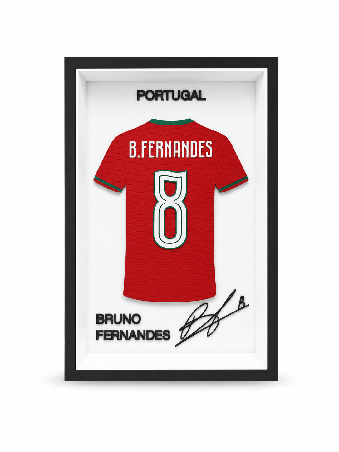 Maillot Encadré Bruno Fernandes | Portugal 2026 | Décoration 3D Premium