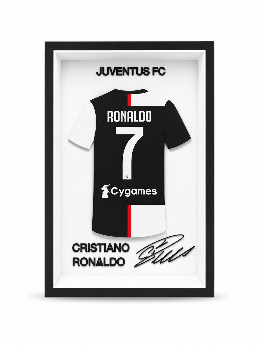 Maillot Encadré Cristiano Ronaldo | Juventus FC 2018-2021 | Décoration 3D Premium