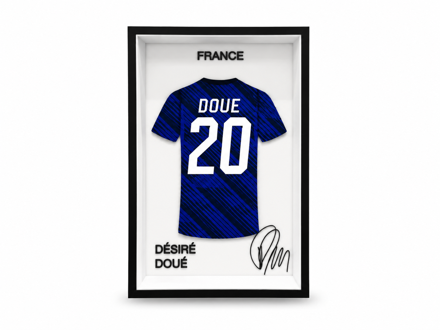 Maillot Désiré Doué France #20 – Cadre Football de Collection