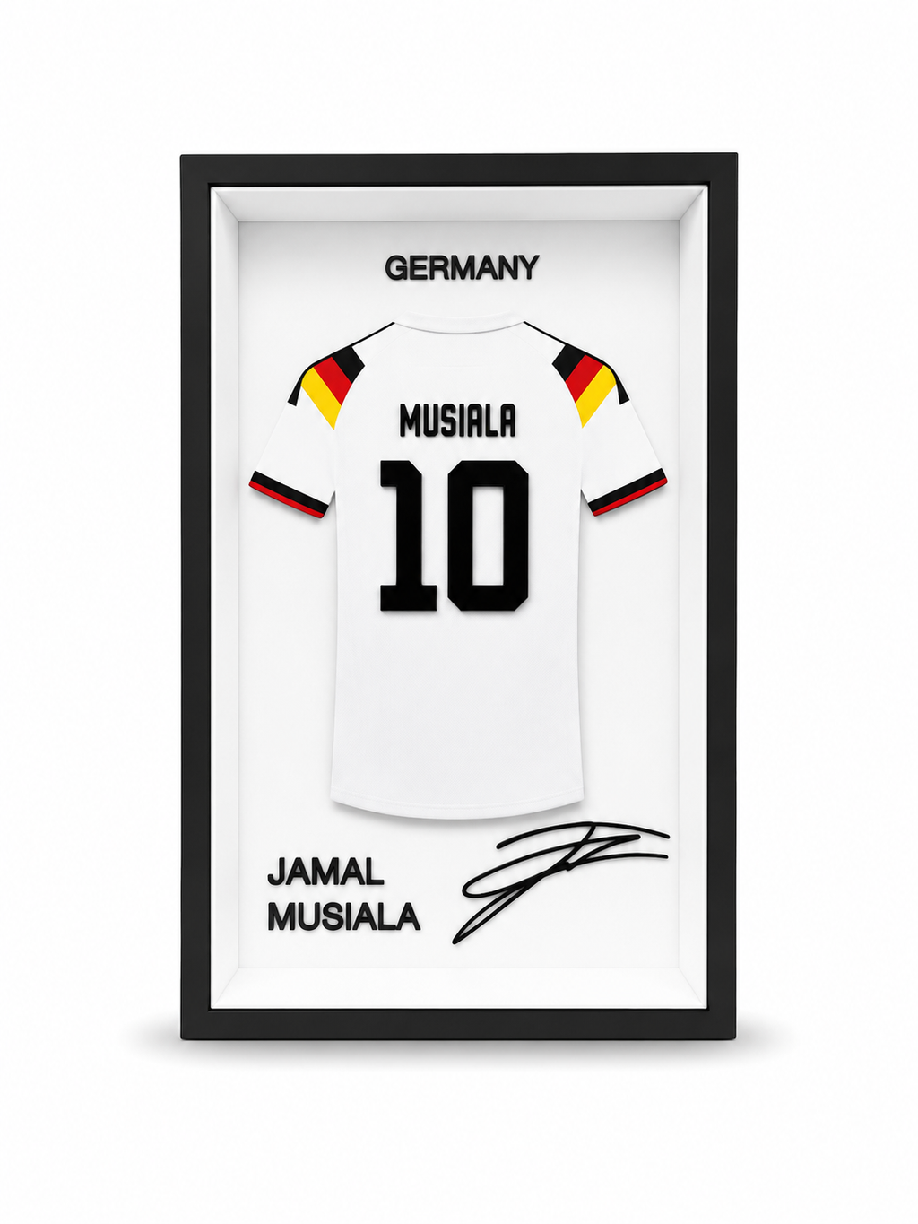 Camiseta Encadrée Jamal Musiala | Allemagne #10 | Décoration 3D Premium