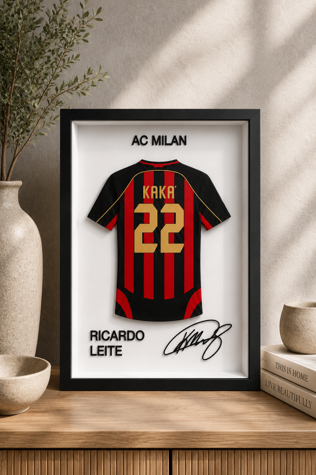 Maillot Encadré Kaká | AC Milan | Décoration 3D Premium