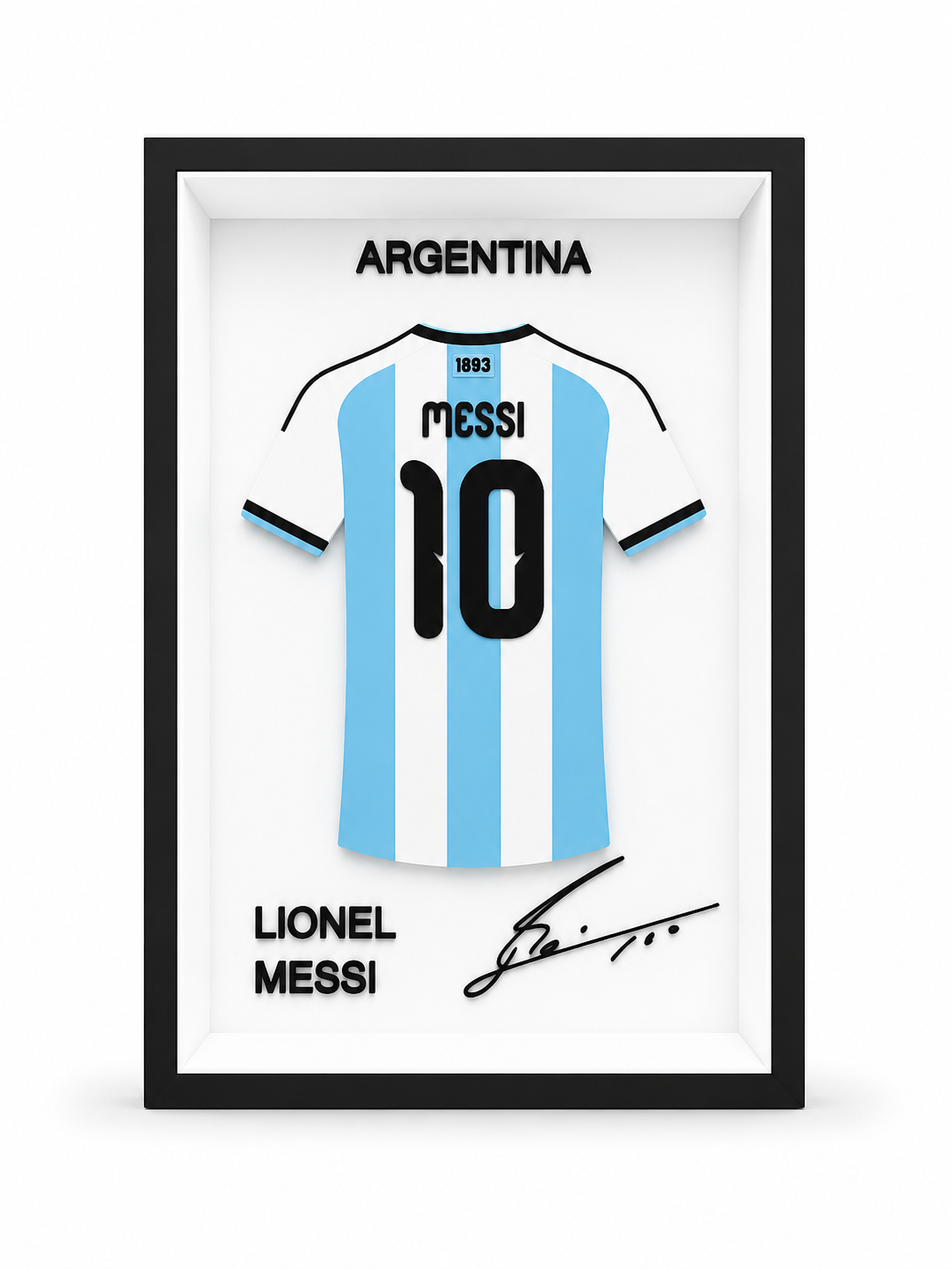 Lionel Messi - Argentine | Cadre Jersey 3D Premium