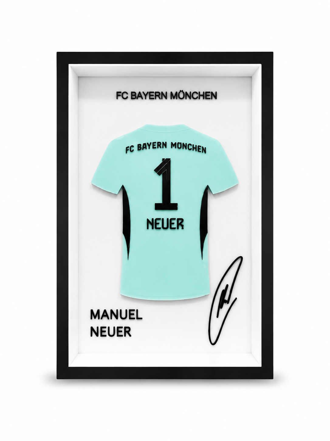 Maillot Encadrée Manuel Neuer | Bayern Munich #1 | Décoration 3D Premium