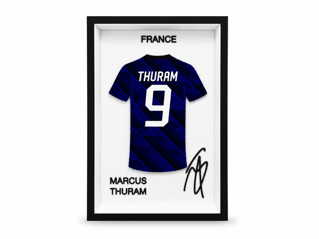 Marcus Thuram - Équipe de France #9 | Cadre Jersey 3D Premium