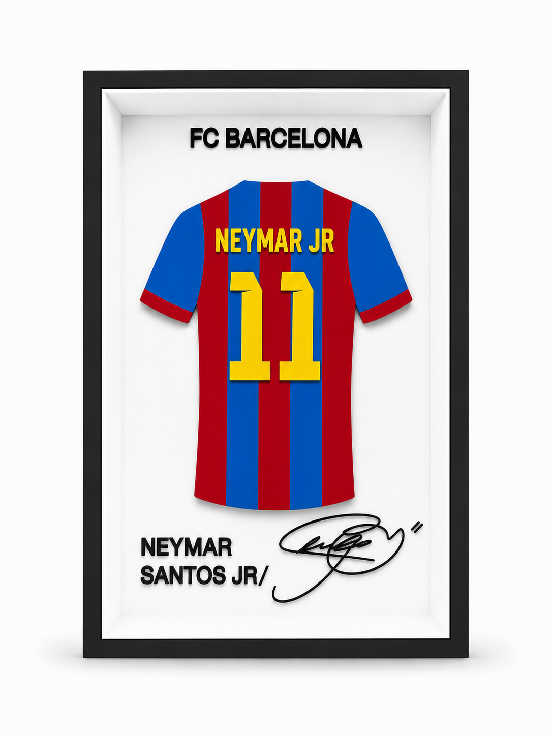Maillot Encadré Neymar Jr. | FC Barcelona 2013-2017 | Décoration 3D Premium