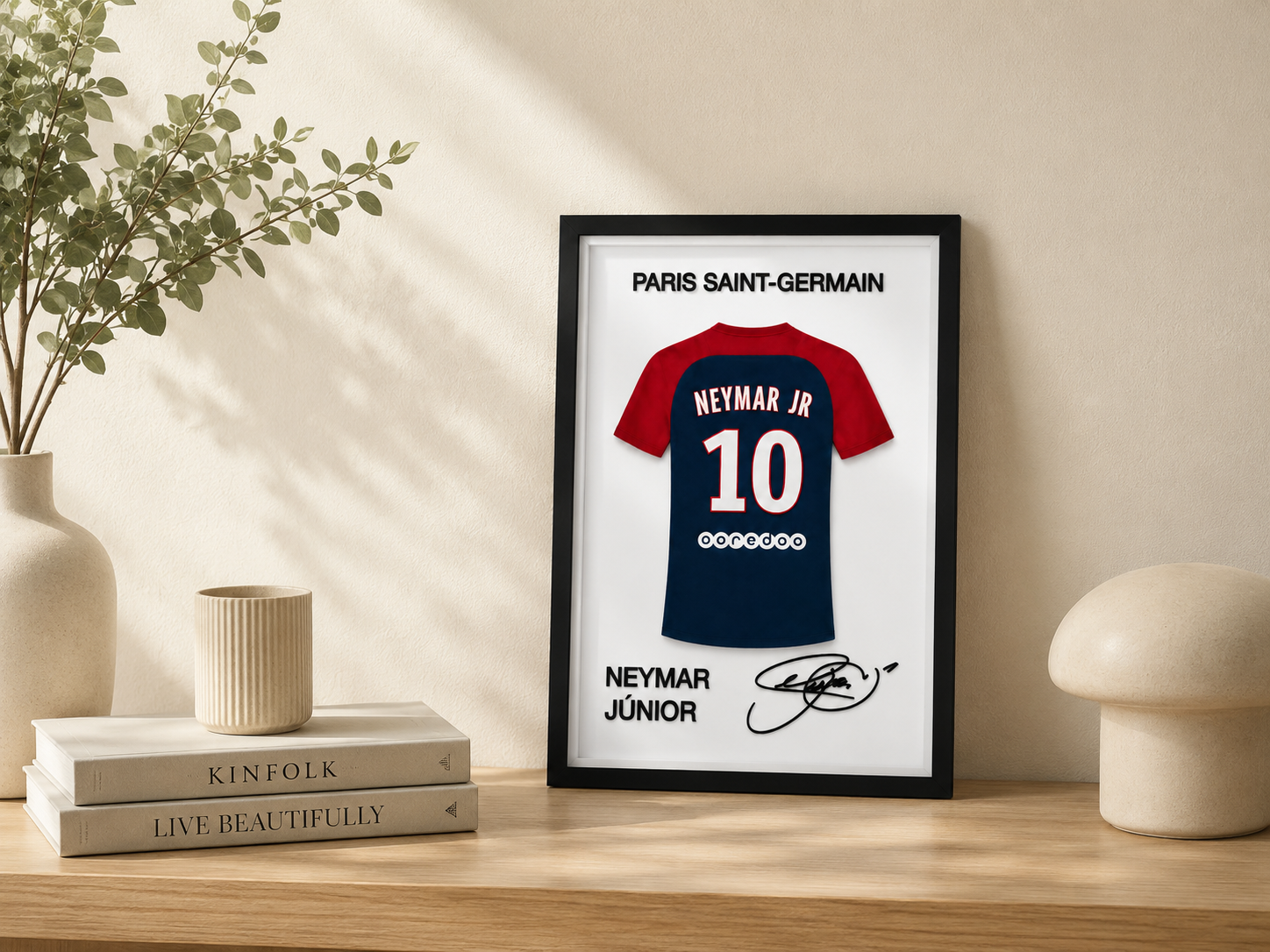Maillot Encadré Neymar Jr. | Paris Saint-Germain | Décoration 3D Premium