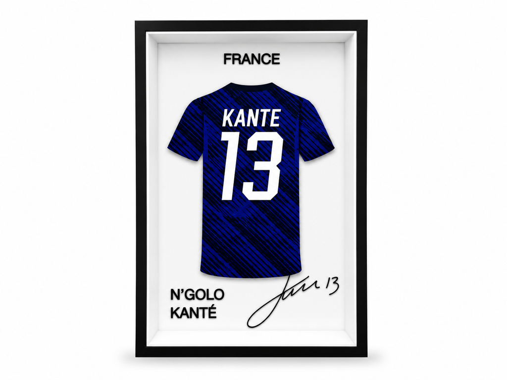 N'Golo Kanté - Équipe de France #13 | Cadre Jersey 3D Premium