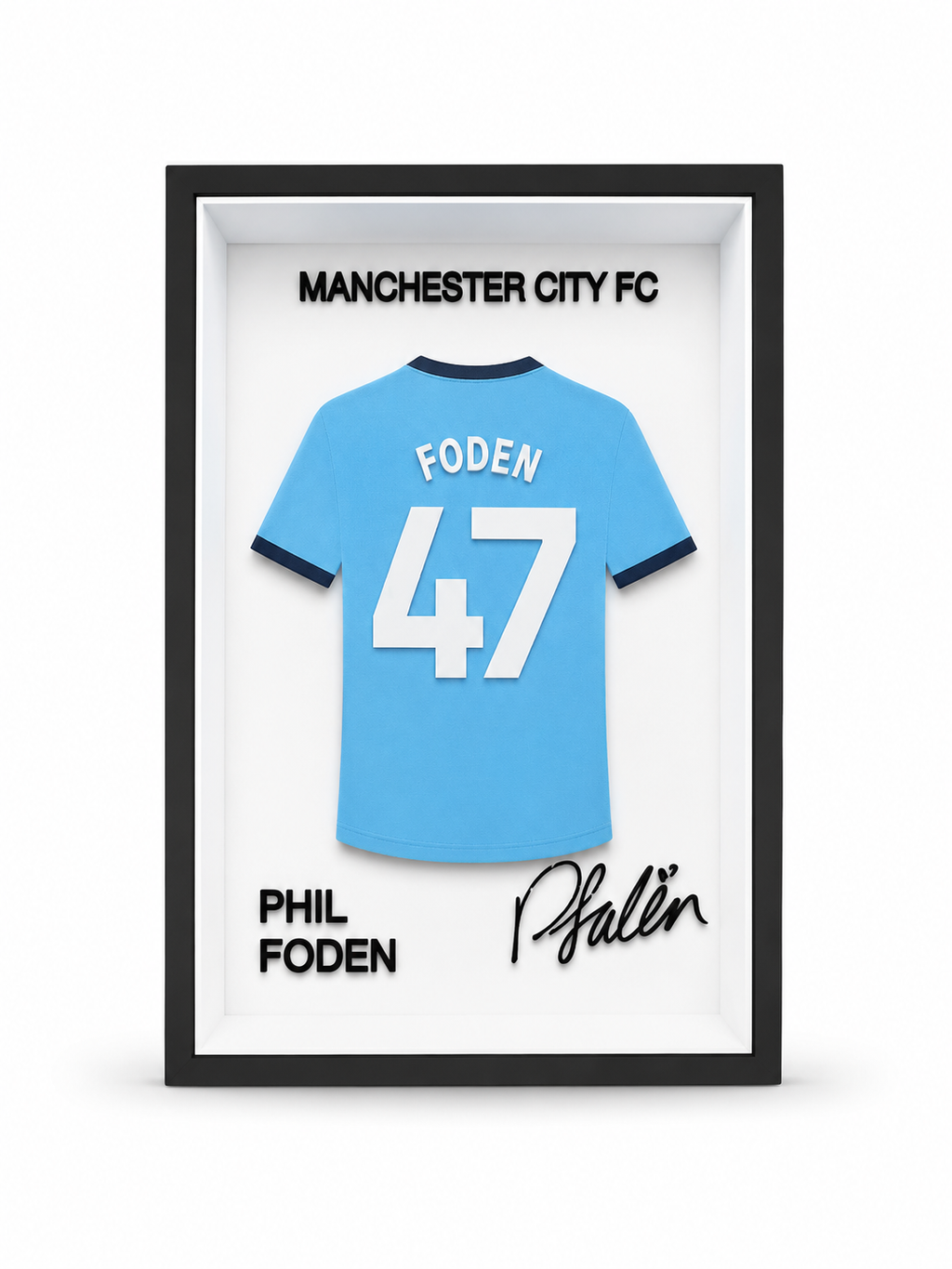 Maillot Encadré Phil Foden | Manchester City FC | Décoration 3D Premium