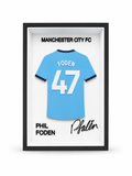 Maillot Encadré Phil Foden | Manchester City FC | Décoration 3D Premium