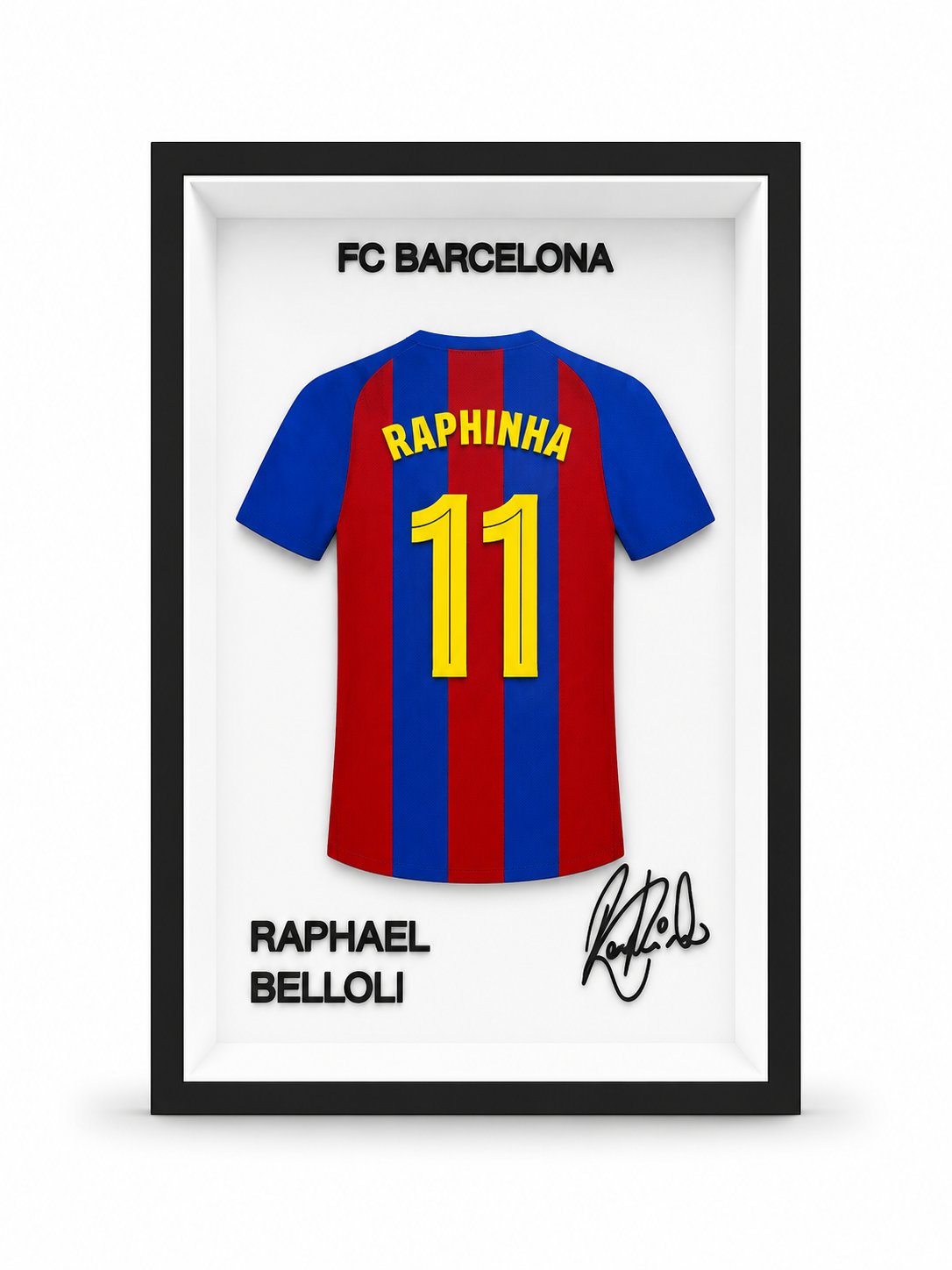 Maillot Encadré Raphinha | FC Barcelona | Décoration 3D Premium