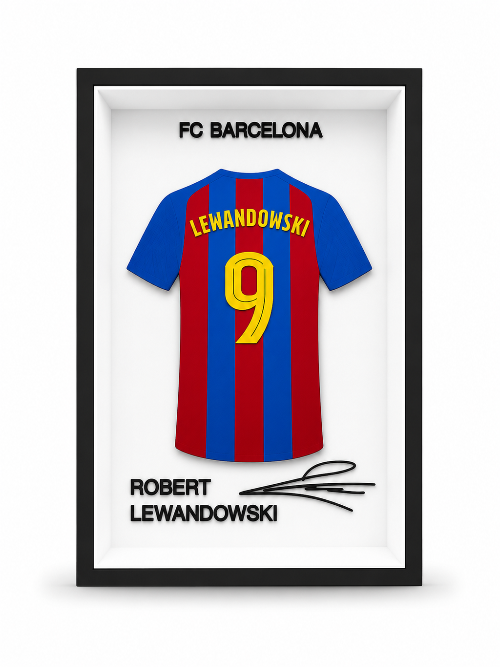 Maillot Encadré Robert Lewandowski | FC Barcelona | Décoration 3D Premium