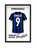 Maillot Encadrée Ronaldo Nazário | Inter Milan #9 | Décoration 3D Premium