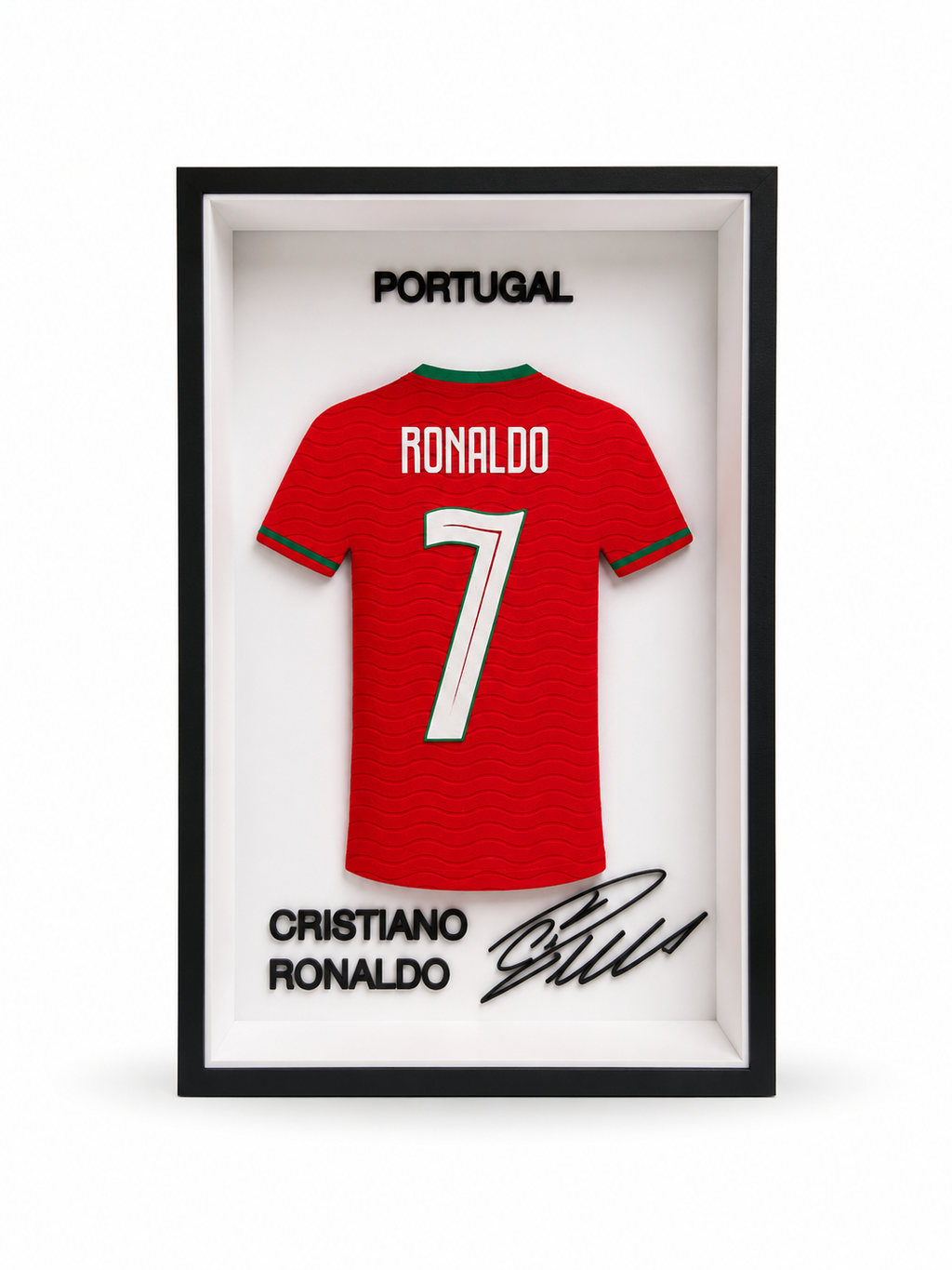 Maillot Encadré Cristiano Ronaldo | Portugal 2026 | Décoration 3D Premium