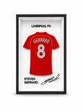 Maillot Encadrée Steven Gerrard | Liverpool FC #8 | Décoration 3D Premium
