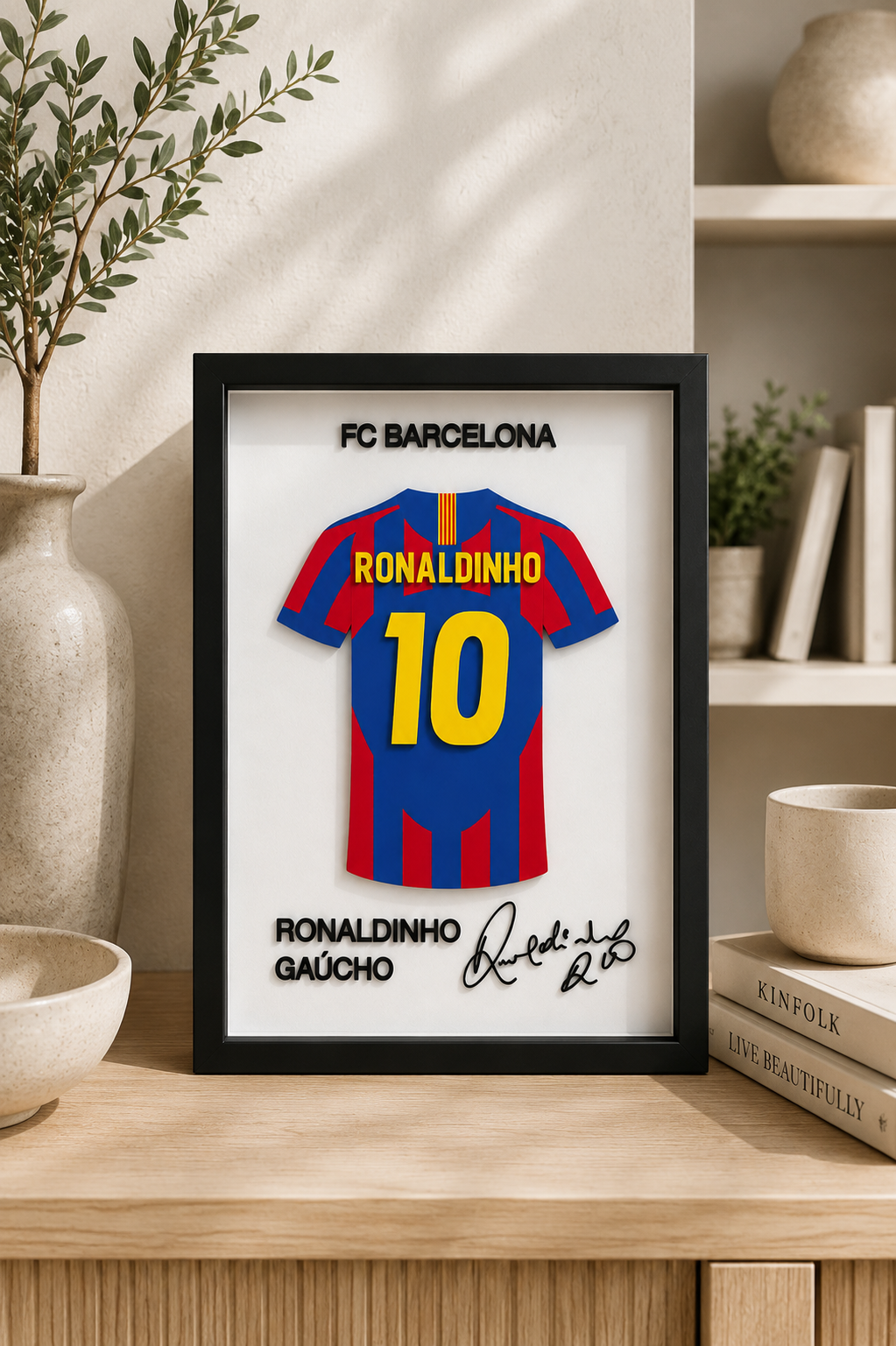Ronaldinho Gaúcho - FC Barcelona | Cadre Jersey 3D Premium