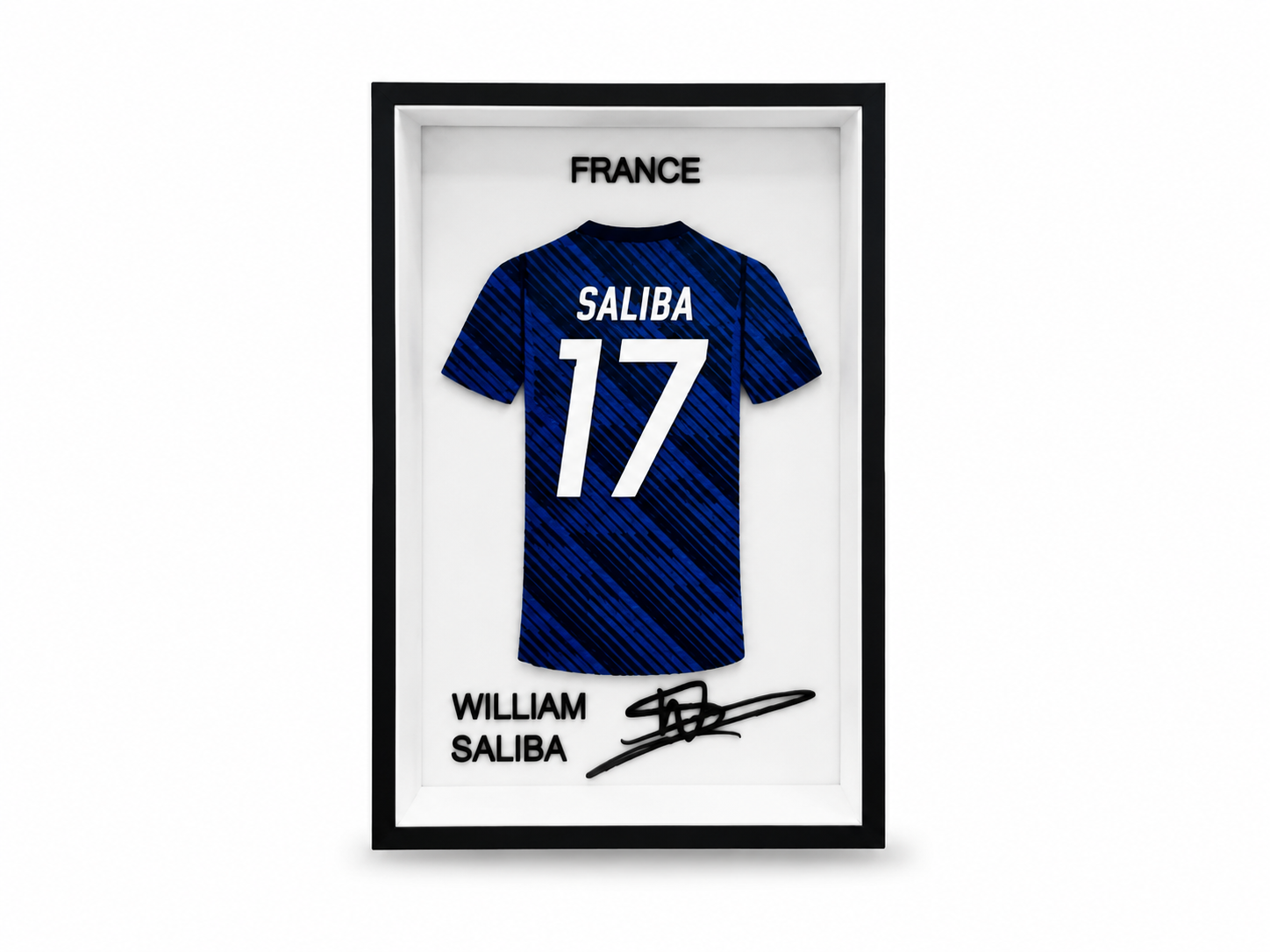 Cadre Maillot William Saliba France #17 – Décoration Football de Collection