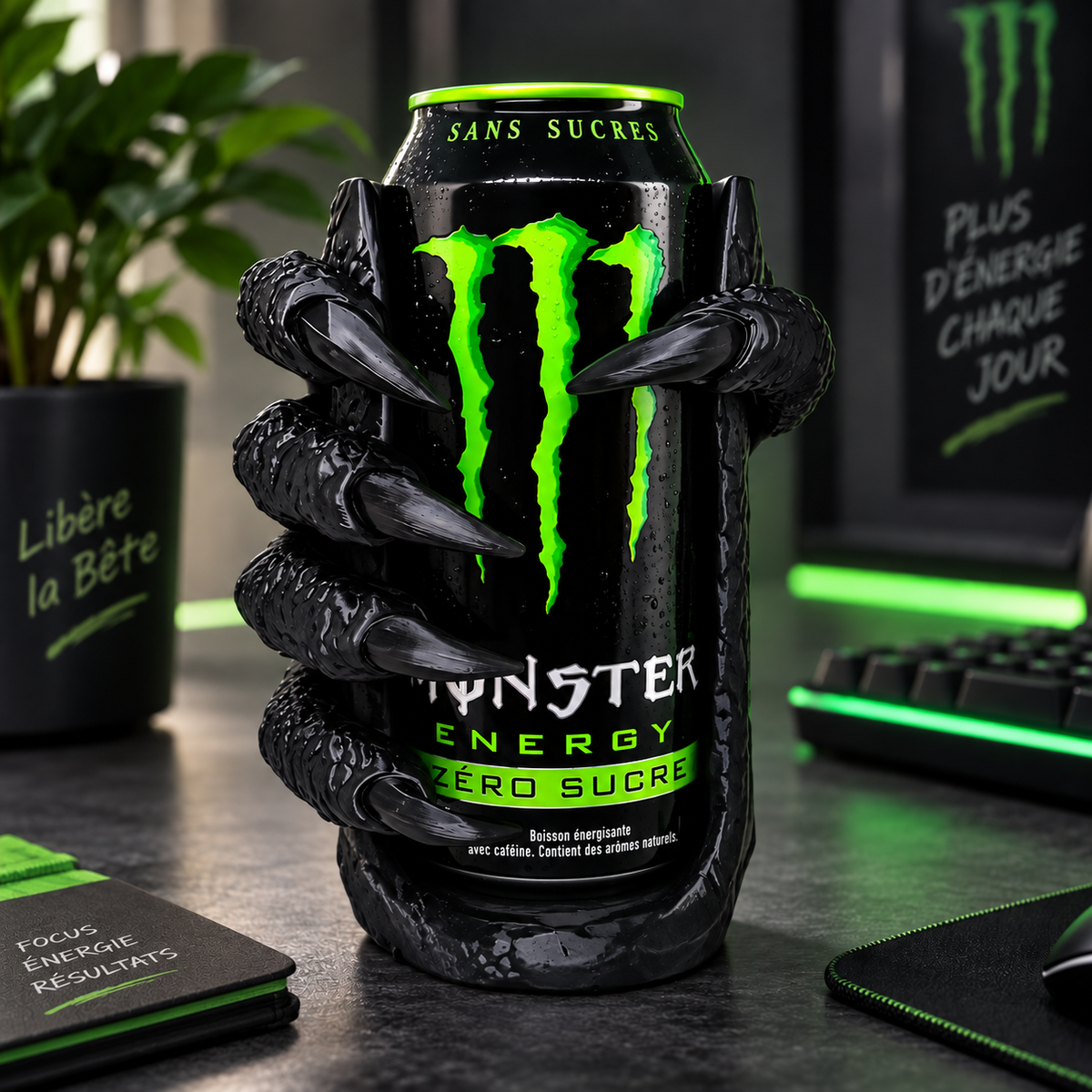 Support Canette « La Griffe » — Design Gamer Unique | 500 ml