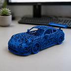 Porsche 992 GT3 Voronoi | Pièce de Collection | Art Moderne | 20 cm