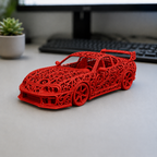 Toyota Supra Voronoi | Pièce de Collection | Art Moderne | 20 cm