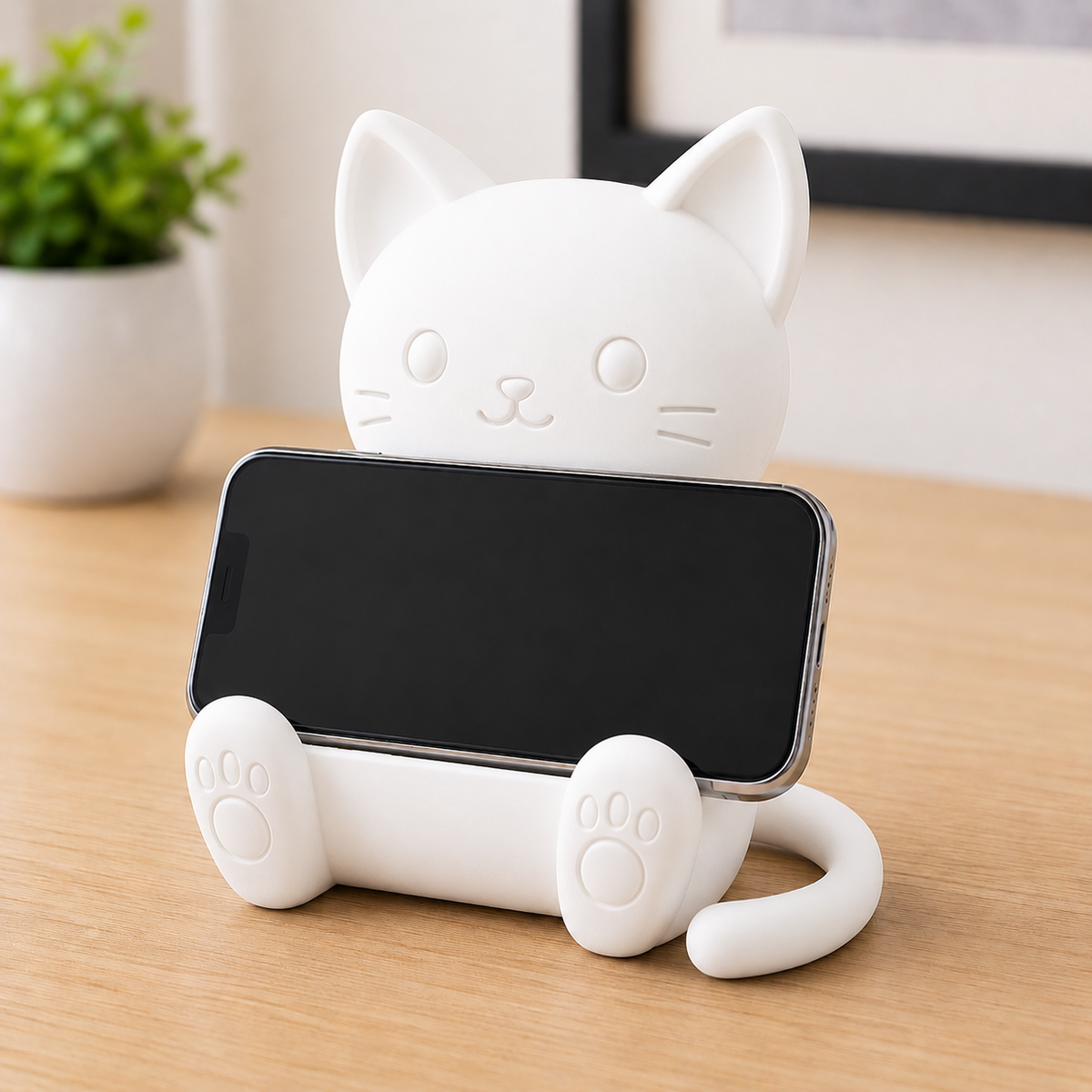 Chat Mignon | Support Téléphone Universel & Organisateur