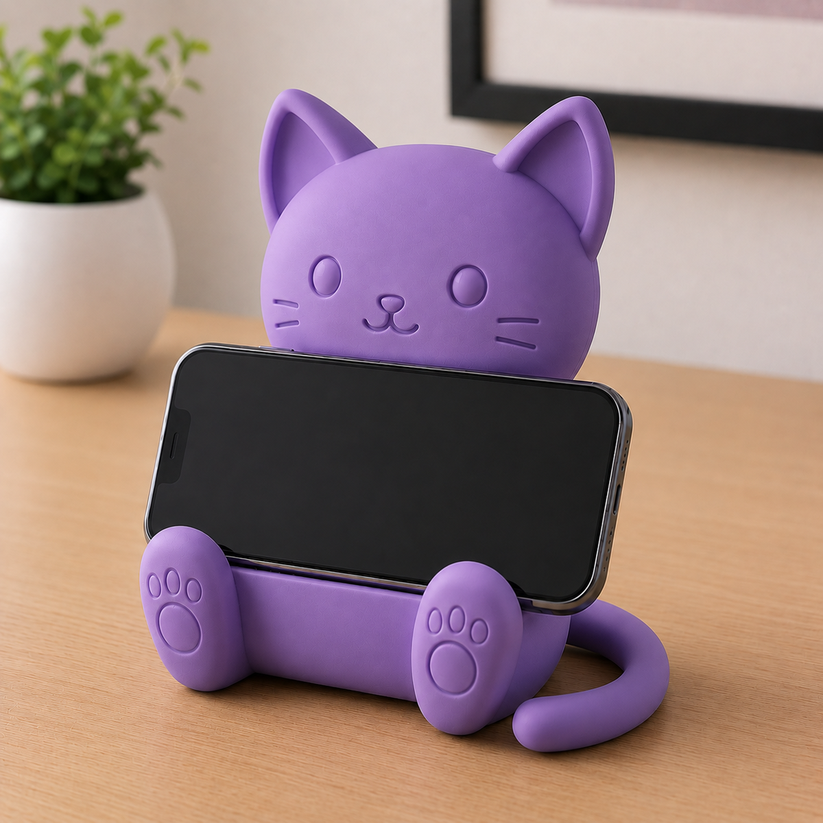 Chat Mignon | Support Téléphone Universel & Organisateur