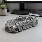 Porsche 992 GT3 Voronoi | Pièce de Collection | Art Moderne | 20 cm