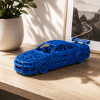 Nissan Skyline Voronoi | Pièce de Collection | Art Moderne | 20 cm