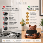Miaou Mignon | Maxi Organisateur Universel & Support Téléphone