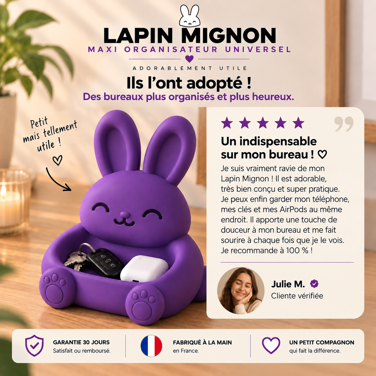 Lapin Mignon | Vide-Poches & Organisateur Universel