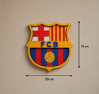Écusson Mural FC Barcelone | Relief 3D – vue 3