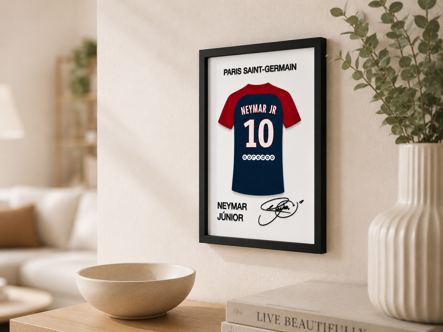 Maillot Encadré Neymar Jr. | Paris Saint-Germain | Décoration 3D Premium