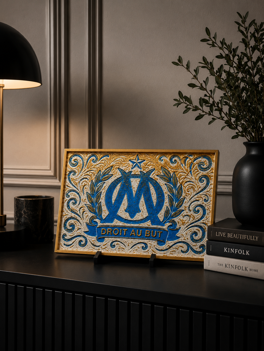 Plaque Ornementale Olympique de Marseille