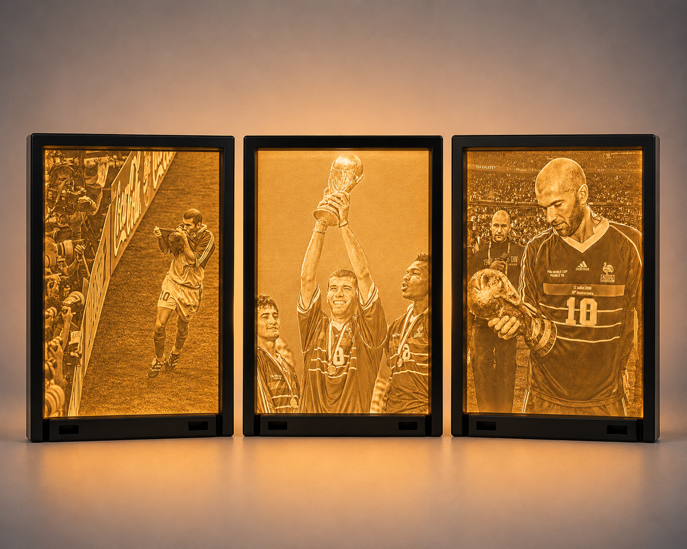 Pack France 98 | 3 Cadres Lumineux Collector