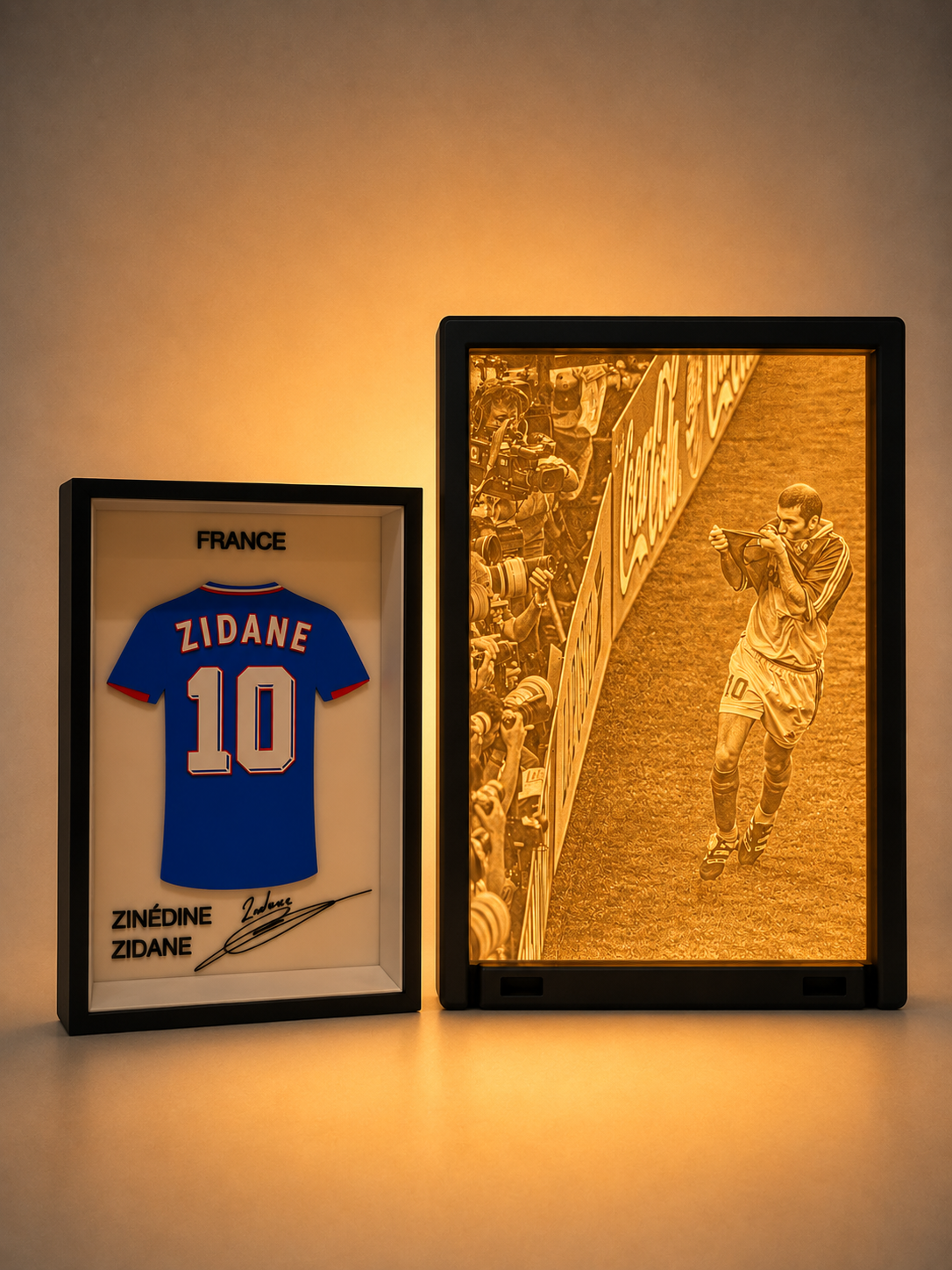 Pack Zidane 98 | Cadre Lumineux + Maillot Encadré