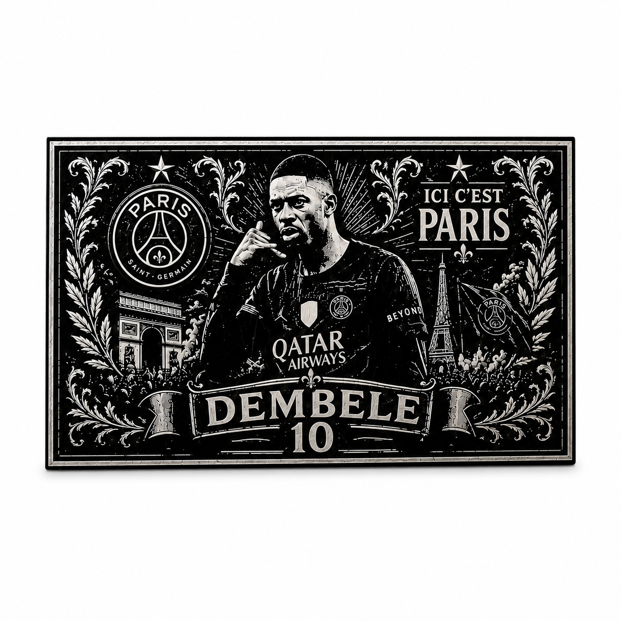 Cadre Décoratif 24cm — Dembélé #10 | PSG