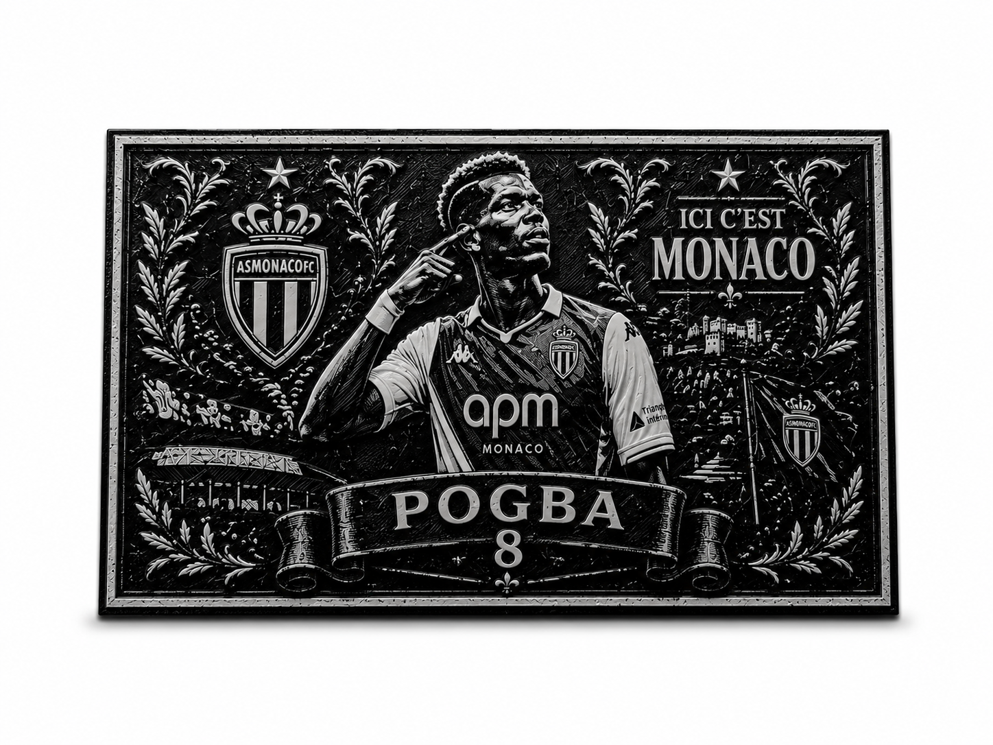 Cadre Décoratif 24cm — Pogba #8 | AS Monaco