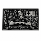 Cadre Décoratif Lewandowski | FC Barcelona · 24 cm – vue 2