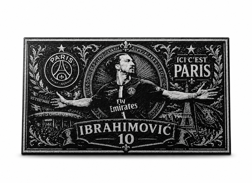 Cadre Décoratif Ibrahimović | PSG · 24 cm – vue 2