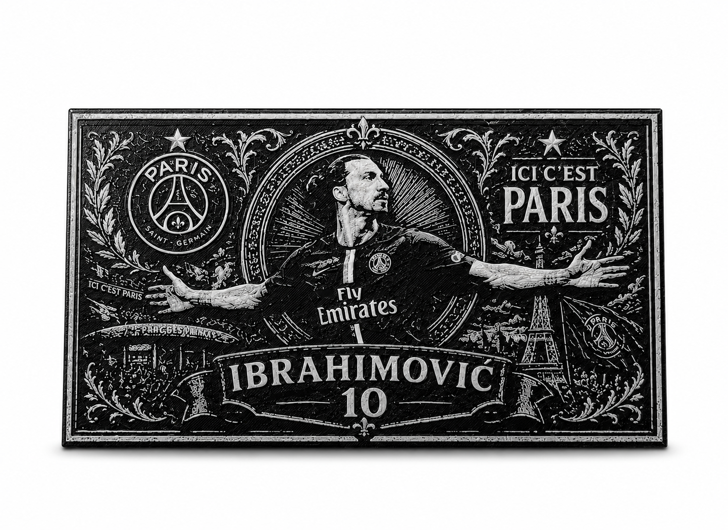 Cadre Décoratif Ibrahimović | PSG · 24 cm – vue 2