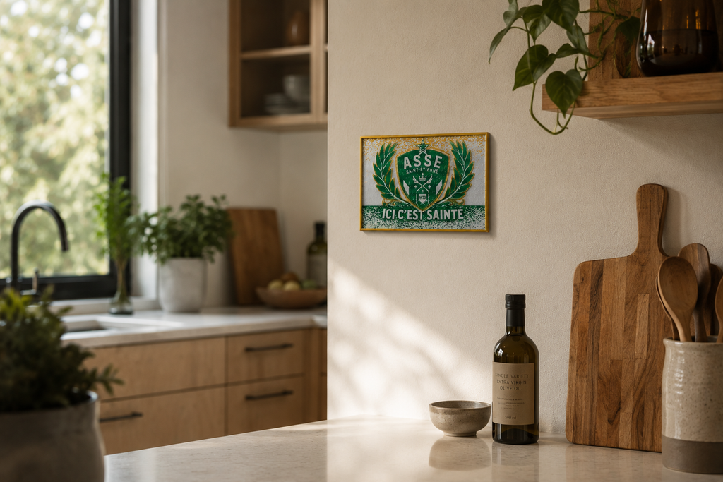 Tableau Décoratif AS Saint-Étienne – Design Premium Ornemental