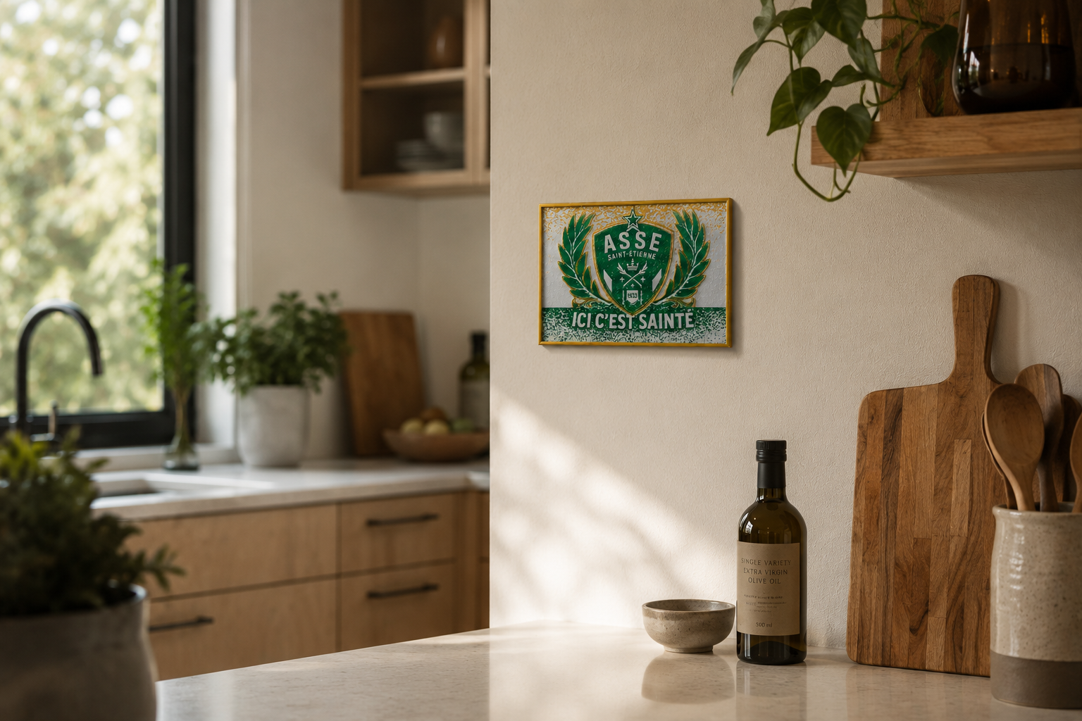 Tableau Décoratif AS Saint-Étienne – Design Premium Ornemental