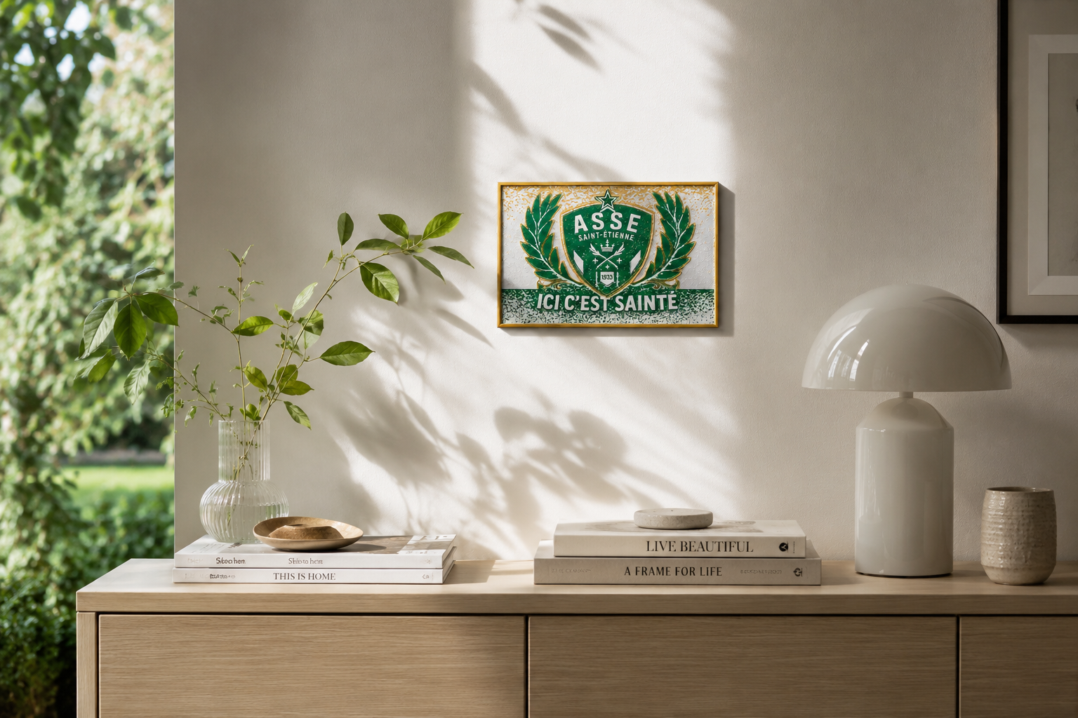 Tableau Décoratif AS Saint-Étienne – Design Premium Ornemental