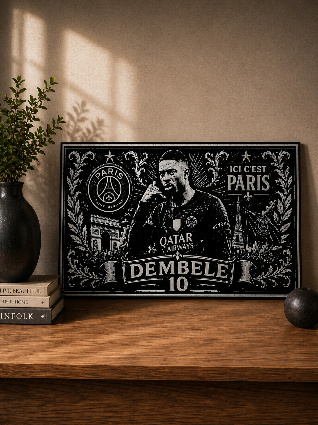 Cadre Décoratif 24cm — Dembélé #10 | PSG