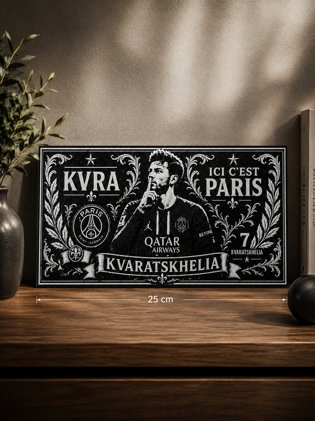 Cadre Décoratif Kvaratskhelia | PSG · 24 cm – vue 3