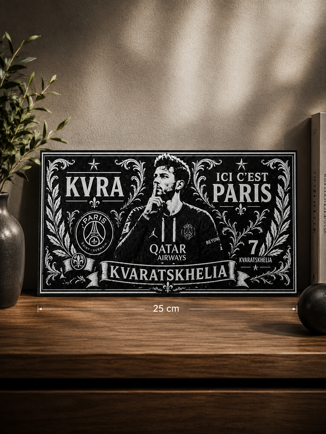 Cadre Décoratif 24cm — Kvaratskhelia #7 | PSG