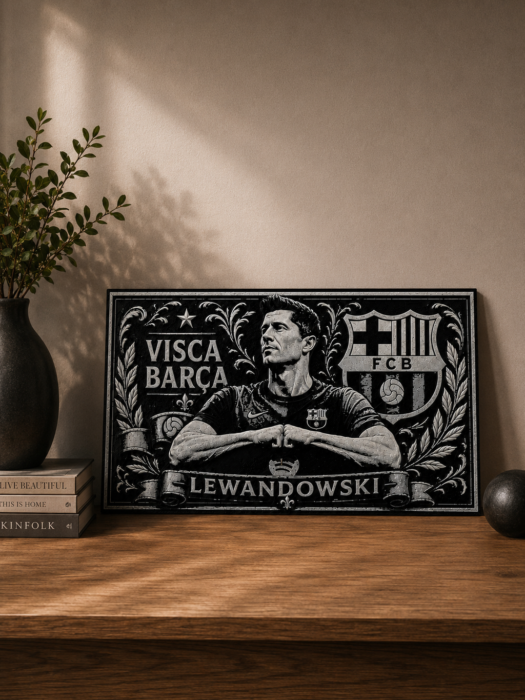 Cadre Décoratif 24cm — Lewandowski | FC Barcelona