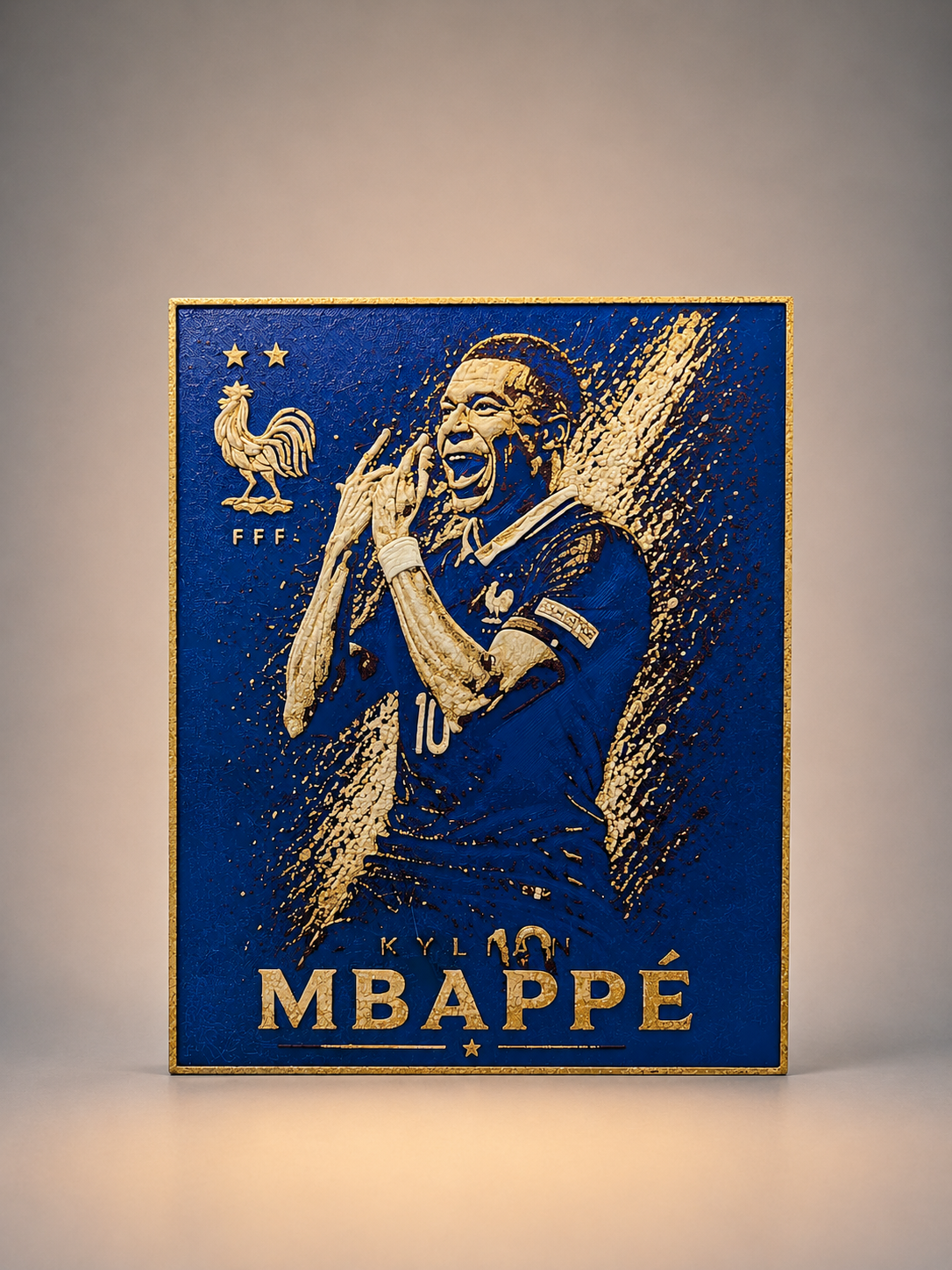 Plaque Gravée Kylian Mbappé | Allez Les Bleus