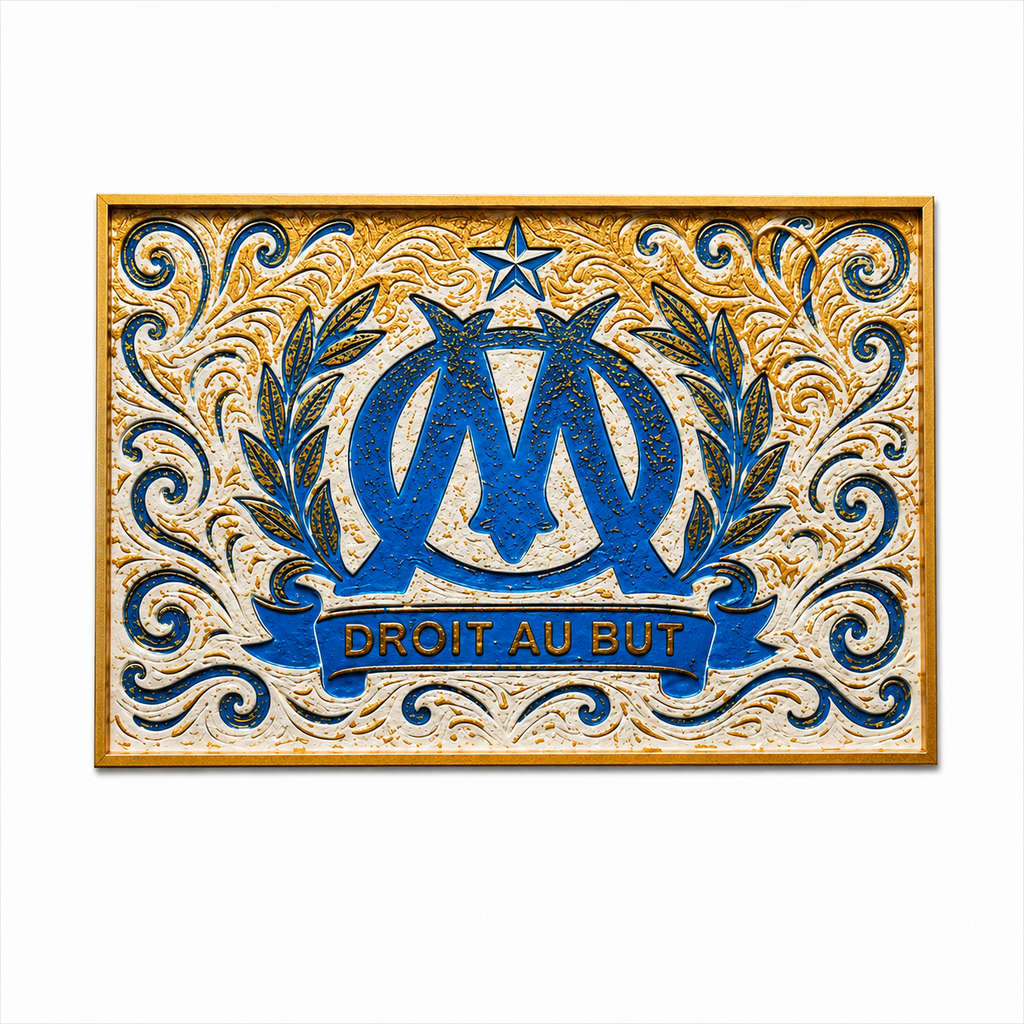 Tableau Décoratif Olympique de Marseille – Design Premium Ornemental