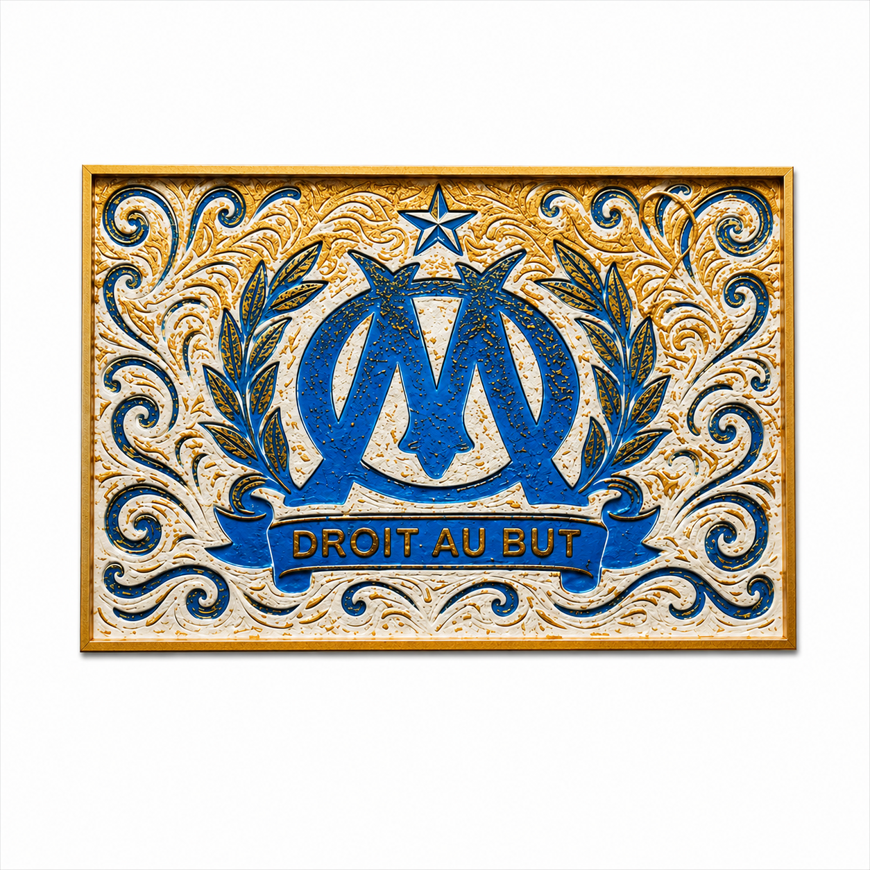 Tableau Décoratif Olympique de Marseille – Design Premium Ornemental